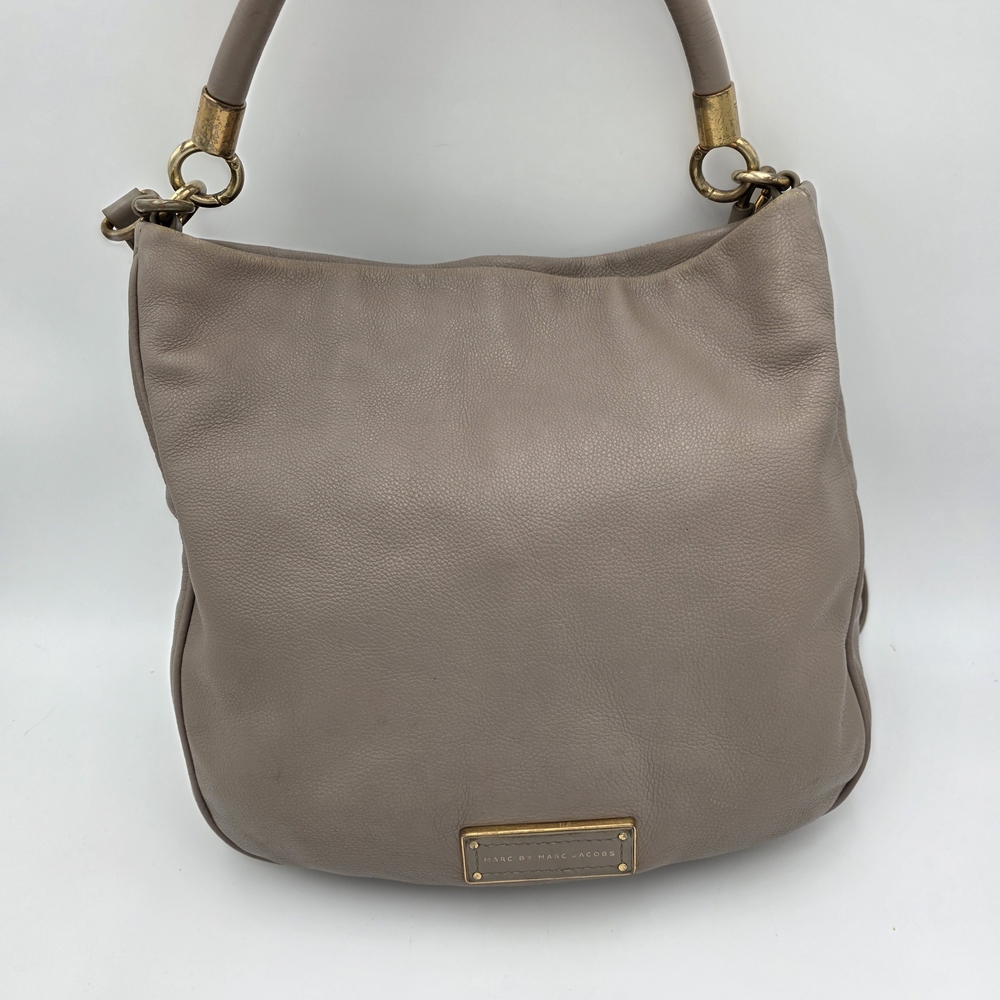 Marc by Marc Jacobs Leather Too Hot To Handle Hobo Bag In Cement